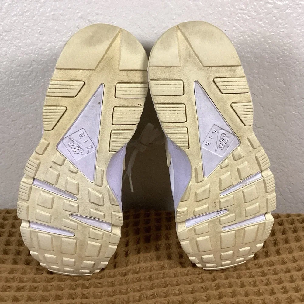 Nike Air Huarache Run PRM Mens Sz 8.5 White Snakeskin Running Shoes 704830-100